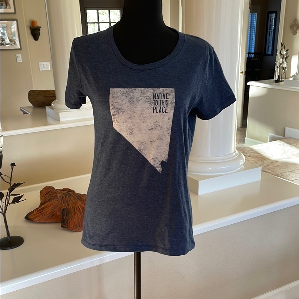 Women's made in USA  Blue Nevada Native T-Shirt